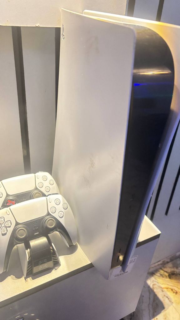 Sony PlayStation 5 Disc Edition Console with 2 DualSense Controllers and Charging Dock